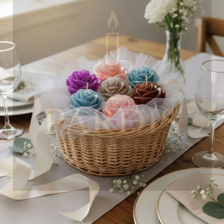 شمع گل رز پردیس