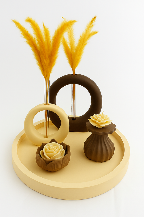 کرم و قهوه ای